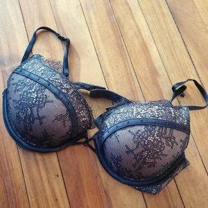 Victoria's Secret Very Sexy Push-up Bra, Black Lace, Size 34C NWOT